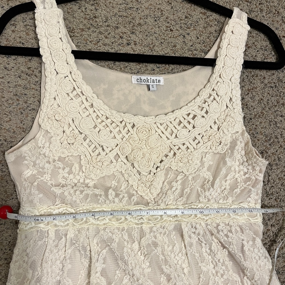 🌸CHOKLATE 🌸 Ladies Lace Dress Size Small - Picture 10 of 11